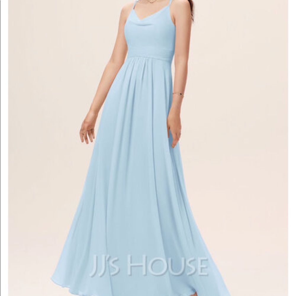 Bridesmaid dress seal blue